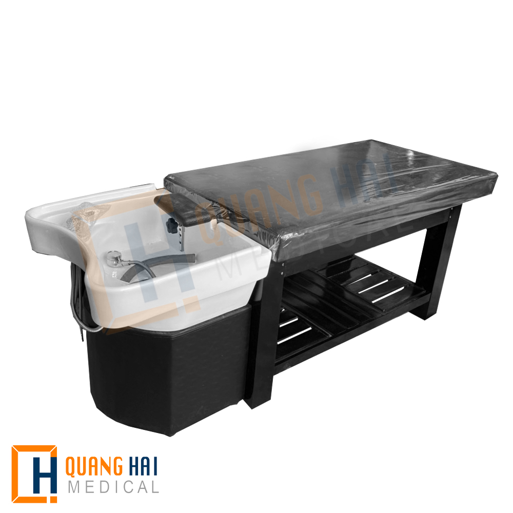 Giường gội đầu massage 2in1 bồn sứ tai thỏ G5