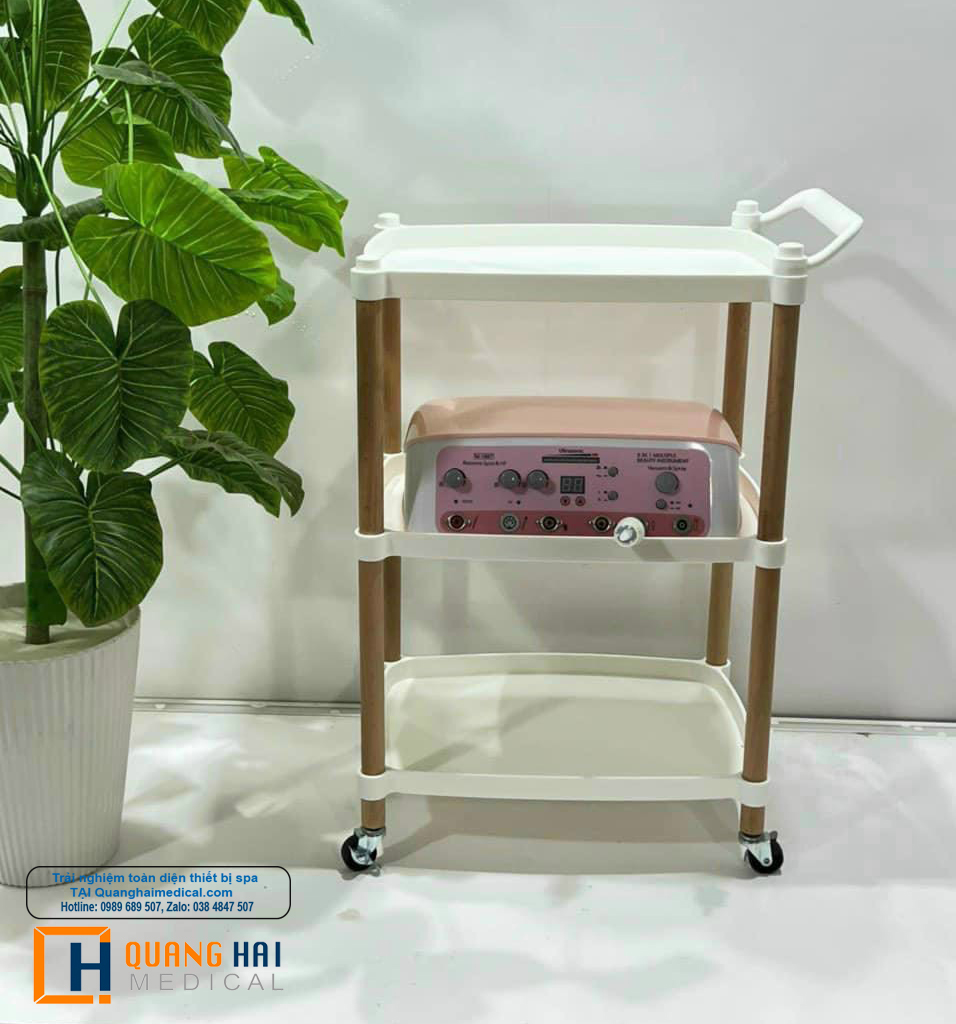 Kệ spa nhập khẩu 3 tầng AL2